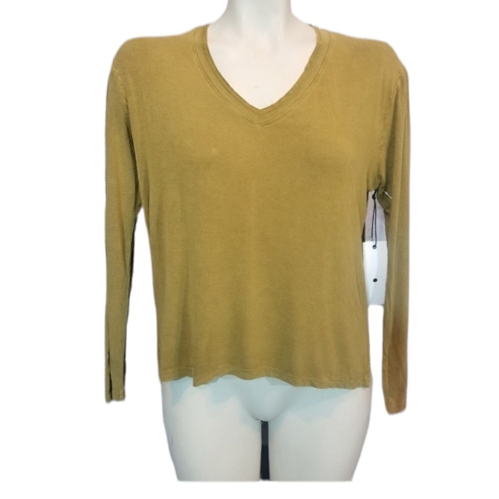 Treasure & Bond Mustard V-Neck Tee Size S‎